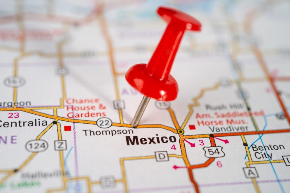 carte routière du Mexique